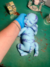 Load image into Gallery viewer, Custom full body silicone avatar inspired baby LILA in soft blend BALD