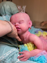 Load image into Gallery viewer, CUSTOM full body silicone kit Isabella sleeping in soft blend with hair