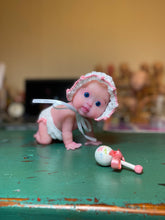Load image into Gallery viewer, CUSTOM full body silicone baby girl Layla in super soft blend with arm armature