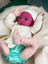 Load image into Gallery viewer, CUSTOM PROTOTYPE silicone cuddle baby Amelia in soft blend (including non gender silicone tummy plate)