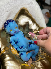 Load image into Gallery viewer, AVAILABLE full body silicone 10” doll Willow (avatar inspired) in soft blend