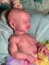 Load image into Gallery viewer, CUSTOM full body silicone kit Isabella sleeping in soft blend with hair