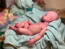 Load image into Gallery viewer, CUSTOM full body silicone kit Isabella sleeping in soft blend with hair