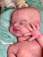 Load image into Gallery viewer, CUSTOM full body silicone kit Isabella sleeping in soft blend with hair