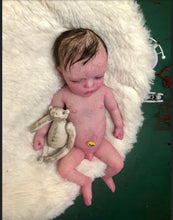 Load image into Gallery viewer, CUSTOM full body silicone mini kit Kenzo 8”  in super soft blend with 3D skin effect ROOTED