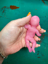Load image into Gallery viewer, AVAILABLE full body silicone mini kit Milly 4.5” in super soft blend asleep bald