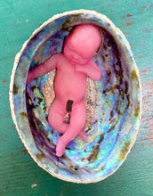 Load image into Gallery viewer, AVAILABLE full body silicone mini kit Milly 4.5” in super soft blend asleep bald