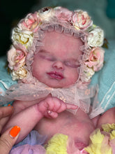 Load image into Gallery viewer, CUSTOM full body silicone kit Isabella sleeping in soft blend with hair