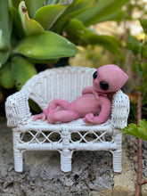 Load image into Gallery viewer, CUSTOM Full body silicone mini baby Alien #2 in super soft blend 11”