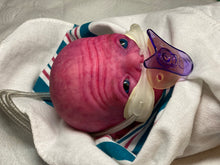 Load image into Gallery viewer, CUSTOM PROTOTYPE silicone cuddle baby Amelia in soft blend (including non gender silicone tummy plate)
