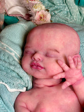 Load image into Gallery viewer, CUSTOM full body silicone kit Isabella sleeping in soft blend with hair