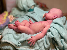 Load image into Gallery viewer, CUSTOM full body silicone kit Isabella sleeping in soft blend with hair