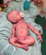 Load image into Gallery viewer, CUSTOM full body silicone kit Isabella sleeping in soft blend with hair