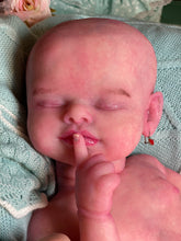 Load image into Gallery viewer, CUSTOM full body silicone kit Isabella sleeping in soft blend with hair