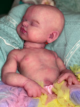 Load image into Gallery viewer, CUSTOM full body silicone kit Isabella sleeping in soft blend with hair