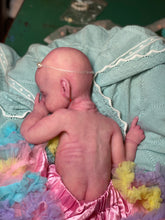 Load image into Gallery viewer, CUSTOM full body silicone kit Isabella sleeping in soft blend with hair
