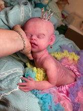 Load image into Gallery viewer, CUSTOM full body silicone kit Isabella sleeping in soft blend with hair
