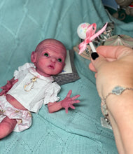 Load image into Gallery viewer, CUSTOM Prototype full body Silicone premature baby doll Amelia (baby girl ) in soft blend with armatures