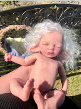 Load image into Gallery viewer, Custom full body silicone baby fairy LILA in soft blend WITH HAIR