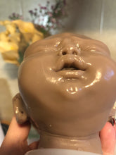 Load image into Gallery viewer, ASLEEP Blank (unpainted) silicone head for cuddle baby doll in super soft blend with 3D skin effect