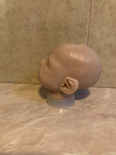 Load image into Gallery viewer, AWAKE Blank (unpainted) silicone head for cuddle baby doll in super soft blend with 3D skin effect