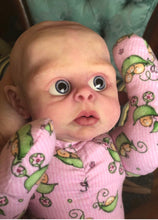 Load image into Gallery viewer, AWAKE Blank (unpainted) silicone head for cuddle baby doll in super soft blend with 3D skin effect