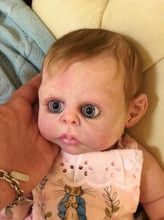 Load image into Gallery viewer, AWAKE Blank (unpainted) silicone head for cuddle baby doll in super soft blend with 3D skin effect