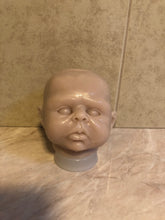 Load image into Gallery viewer, AWAKE Blank (unpainted) silicone head for cuddle baby doll in super soft blend with 3D skin effect