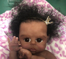 Load image into Gallery viewer, AWAKE Blank (unpainted) silicone head for cuddle baby doll in super soft blend with 3D skin effect