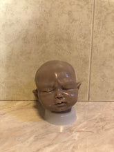 Load image into Gallery viewer, ASLEEP Blank (unpainted) silicone head for cuddle baby doll in super soft blend with 3D skin effect