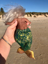 Load image into Gallery viewer, AVAILABLE Custom Awake Full body silicone mermaid baby 10" ( green tail)
