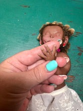 Load image into Gallery viewer, AVAILABLE Biracial (African American) super soft Full body silicone baby girl Didi 8.5” rooted
