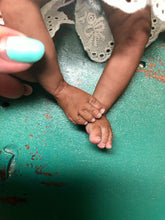 Load image into Gallery viewer, AVAILABLE Biracial (African American) super soft Full body silicone baby girl Didi 8.5” rooted
