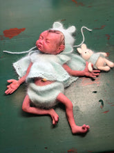 Load image into Gallery viewer, Super detailed Full body silicone premature baby in soft blend asleep 12"