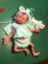 Load image into Gallery viewer, Super detailed Full body silicone premature baby in soft blend asleep 12"
