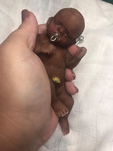 Load image into Gallery viewer, AVAILABLE full body silicone mini baby Jasmine 5” in super soft blend in biracial colour