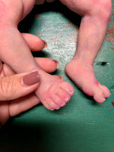 Load image into Gallery viewer, CUSTOM Prototype Full body silicone fantasy baby girl Ana in soft blend, asleep