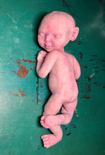 Load image into Gallery viewer, Prototype Full body silicone premature baby Ana in soft blend, asleep