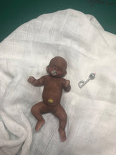 Load image into Gallery viewer, AVAILABLE full body silicone mini baby Jasmine 5” in super soft blend in biracial colour