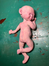 Load image into Gallery viewer, Prototype Full body silicone premature baby Ana in soft blend, asleep