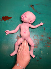 Load image into Gallery viewer, Prototype Full body silicone premature baby Ana in soft blend, asleep