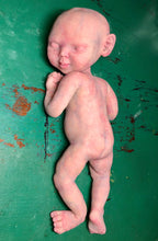 Load image into Gallery viewer, Prototype Full body silicone premature baby Ana in soft blend, asleep