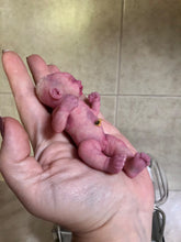 Load image into Gallery viewer, Custom Prototype full body silicone mini kit Jamie 4.5” (baby boy) in super soft blend with 3D skin effect