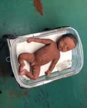 Load image into Gallery viewer, AVAILABLE Biracial full body silicone mini kit Kenzo 8” in super soft blend ROOTED