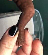 Load image into Gallery viewer, AVAILABLE Biracial full body silicone mini kit Kenzo 8” in super soft blend ROOTED