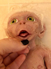 Load image into Gallery viewer, Full body silicone baby albino monkey Bibi in super soft marshmallow blend
