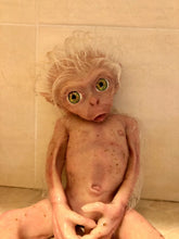 Load image into Gallery viewer, Full body silicone baby albino monkey Bibi in super soft marshmallow blend