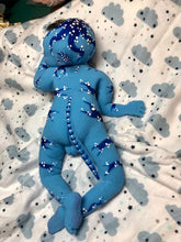 Load image into Gallery viewer, Custom Full body silicone avatar Na'vi fantasy baby 9.4" rooted head