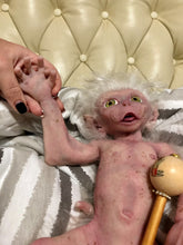 Load image into Gallery viewer, Full body silicone baby albino monkey Bibi in super soft marshmallow blend