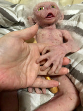 Load image into Gallery viewer, Full body silicone baby albino monkey Bibi in super soft marshmallow blend